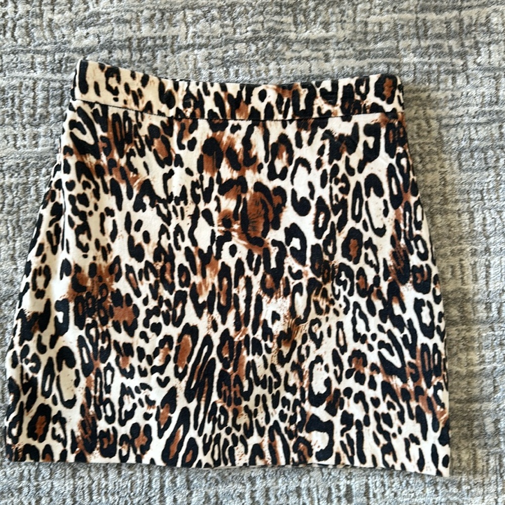 Milly leopard mini skirt